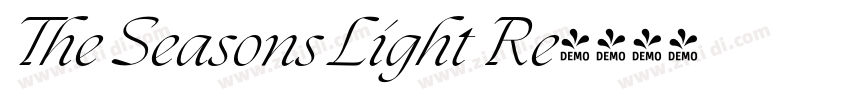 The Seasons Light Re字体转换 The Seasons Light Re字体转换